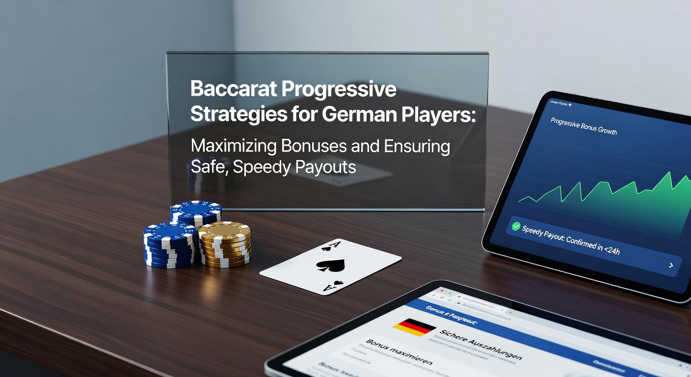 Detaillierter Blick auf einen Baccarat-Tisch mit progressivem Jackpot-Anzeiger und Bonus-Symbolen in einem modernen Online-Casino