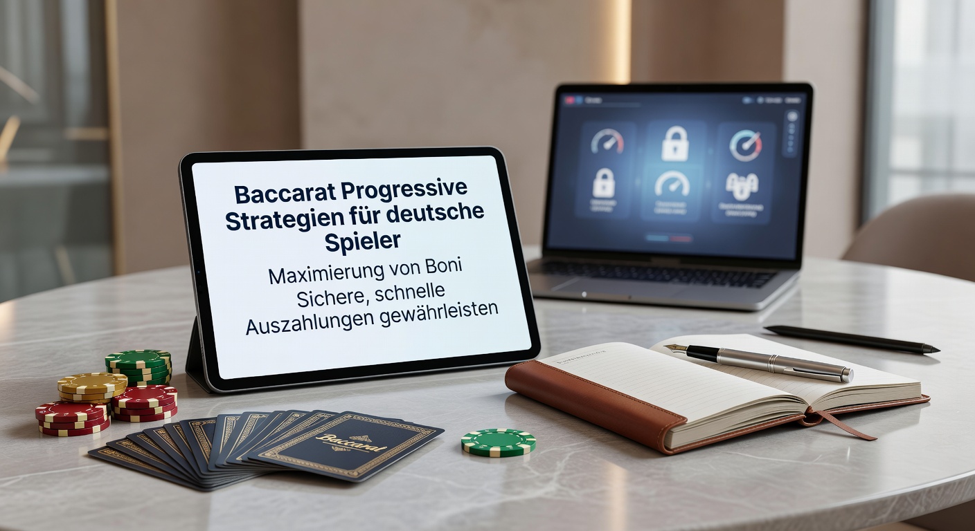 Grafik mit Bonus-Stufen, Jackpot-Wachstumskurve und Zahlungsmethoden-Icons für deutsche Baccarat-Spieler