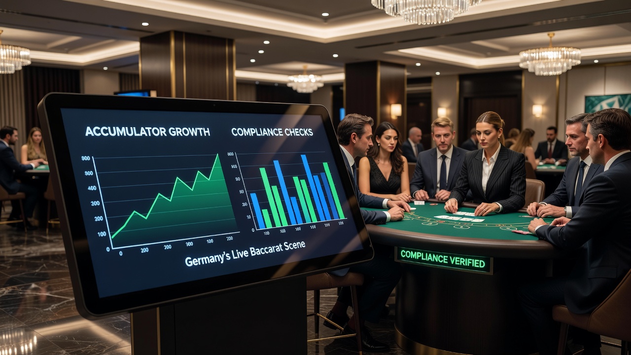 Echtzeit-Dashboard mit Akkumulator-Wachstum und Compliance-Status auf einer deutschen Baccarat-Plattform