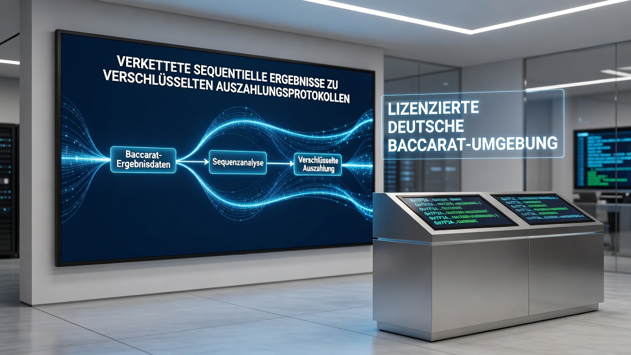 Darstellung sequentieller Kartenfolgen in einem lizenzierten deutschen Baccarat-Tisch mit verschlüsselten Datenströmen