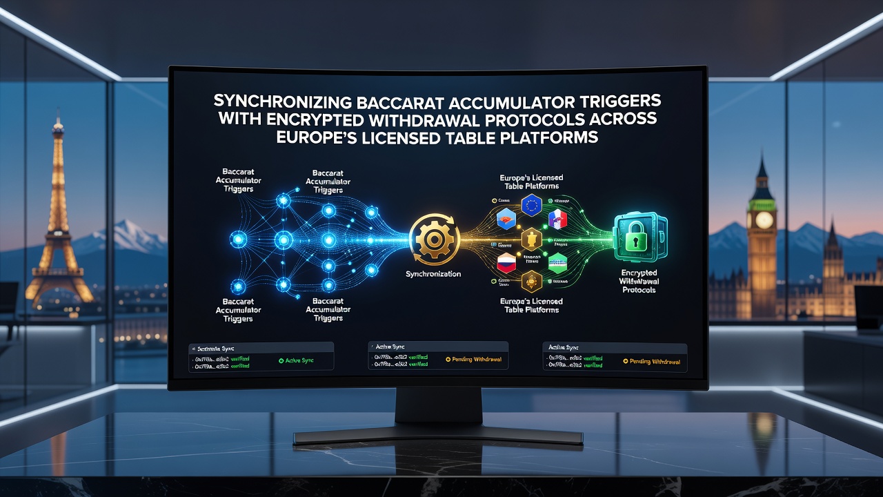 Darstellung der Synchronisation von Baccarat-Akkumulator-Triggern mit verschlüsselten Auszahlungsprotokollen auf lizenzierten Plattformen